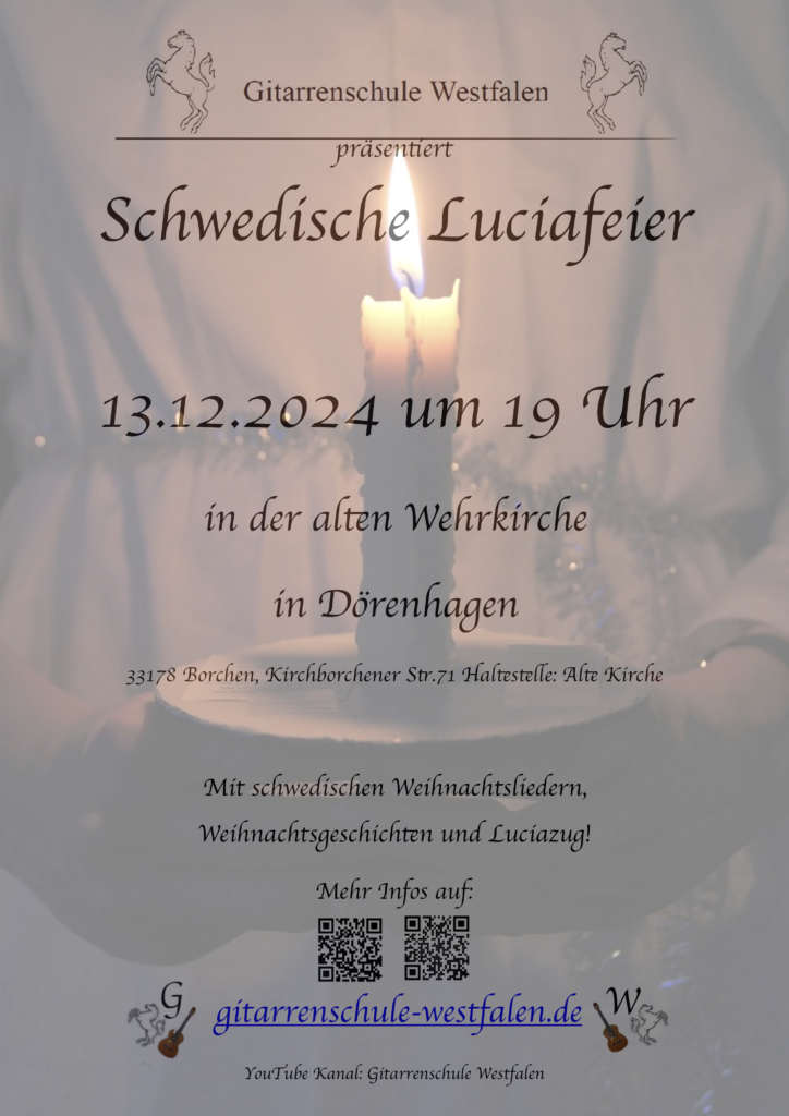 Schwedische Luciafeier und Lucia Konzert bei Paderborn 13.12.2024